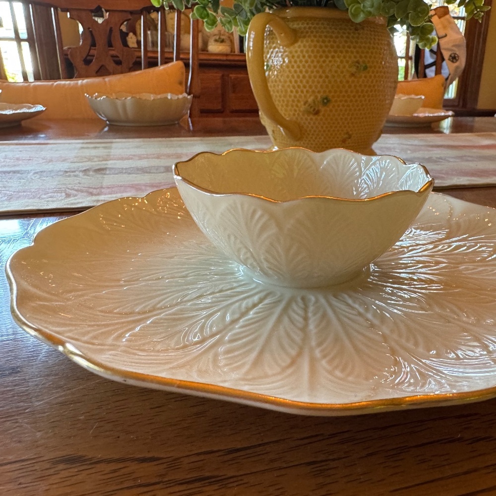 **LOOK!!!! PRICE DROP!! Lenox Greenfield Collection Chip & Dip piece- PRISTINE** - Picture 2 of 9